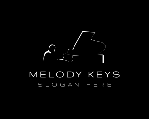 Piano - Piano Musician Concert logo design