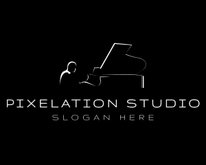 Piano Musician Concert logo design