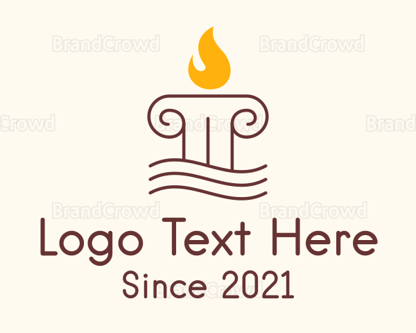 Greek Column Candle Logo