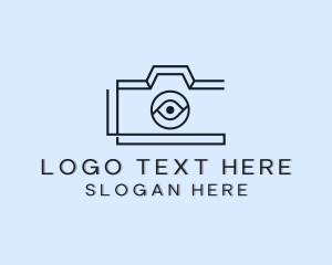 Vlogging - Camera Eye Lens logo design