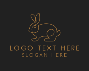 Rabbit - Deluxe Gold Bunny logo design