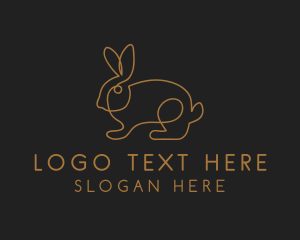 Golden - Deluxe Gold Bunny logo design