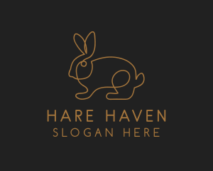 Deluxe Gold Bunny  logo design