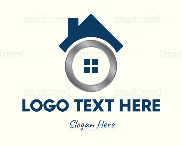 Metallic Real Estate Home Logo