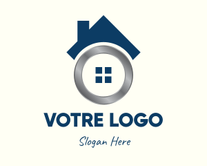 Metallic Real Estate Home Logo