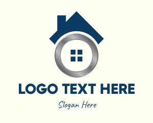 Lodge - Metallic Real Estate Home logo design