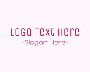 Pink Girl - Modern Cute Wordmark logo design