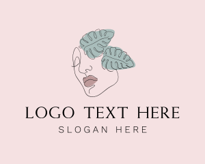Leaf - Beauty Woman Face logo design