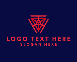 Geometric Industrial Triangle logo design