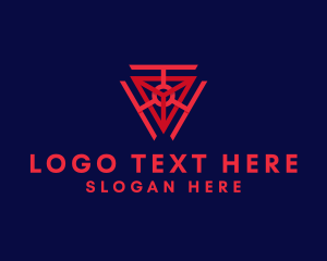 Geometric Industrial Triangle Logo