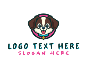 Canine - Cute Cartoon Puppy logo design