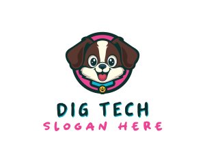 Cute Cartoon Puppy logo design