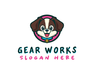 Cute Cartoon Puppy logo design