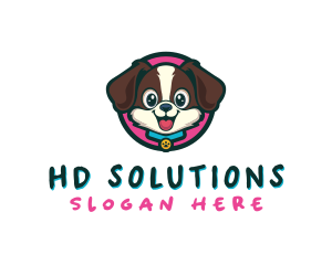 Cute Cartoon Puppy logo design