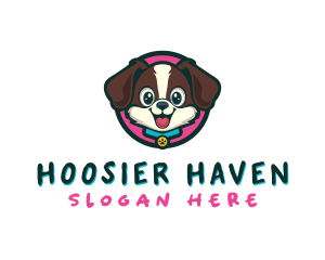 Cute Cartoon Puppy logo design