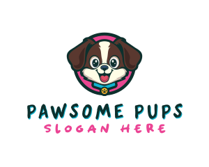 Cute Cartoon Puppy logo design