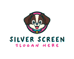 Canine - Cute Cartoon Puppy logo design