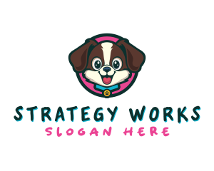 Cute Cartoon Puppy logo design