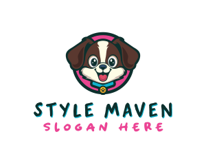 Cute Cartoon Puppy logo design