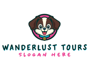 Cute Cartoon Puppy logo design