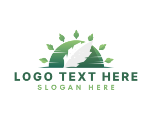 Vegan - Leaf Sun Nature logo design