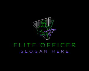 Officer - Shooting Game Esports logo design