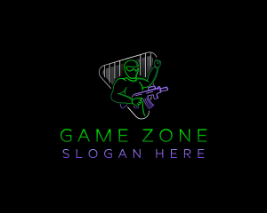 Shooting Game Esports logo design