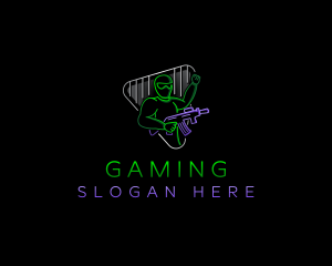 Competitive - Shooting Game Esports logo design
