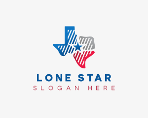 Texas State Map logo design