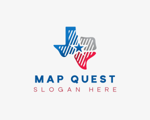 Texas State Map logo design