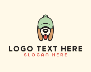 Dog Trainer - Baseball Cap Beagle logo design