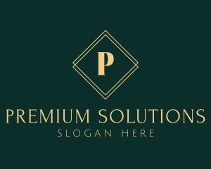 Premium Gold Diamond logo design