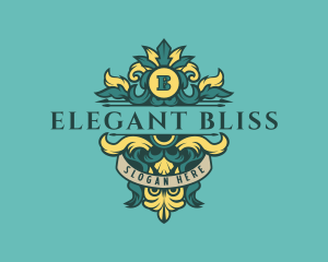 Ornamental Floral Crest Logo