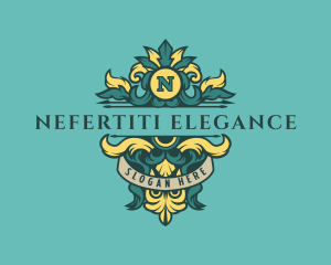 Ornamental Floral Crest logo design