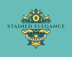 Ornamental Floral Crest logo design