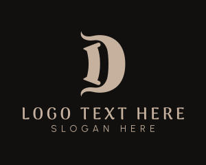 Decal - Tattoo Studio Letter D logo design