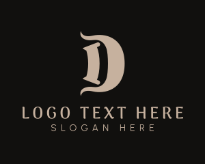 Tattoo Studio Letter D Logo
