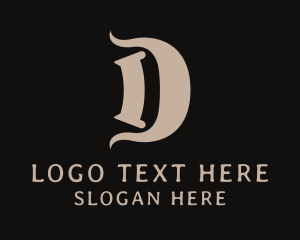 Recording Studio - Tattoo Studio Letter D logo design