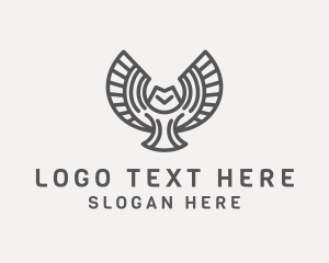 Symbol - Minimalist Tribal Owl logo design