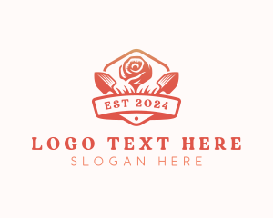 Tools - Rose Flower Gardening logo design