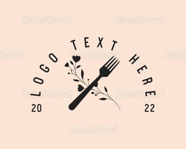 Restaurant Flower Fork Logo
