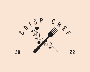 Restaurant Flower Fork logo design