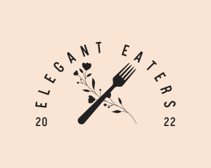 Silverware - Restaurant Flower Fork logo design