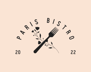 Restaurant Flower Fork logo design