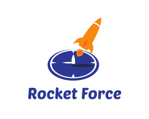 Missile - Time Clock Rocket logo design