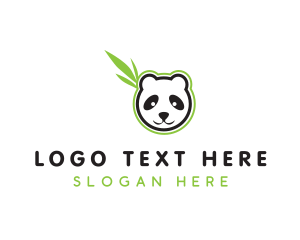 Cook - Leaf Panda Wildlife logo design