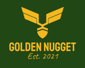 Golden Military Badge logo design