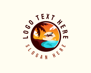 Surf - Airplane Travel Vacation logo design