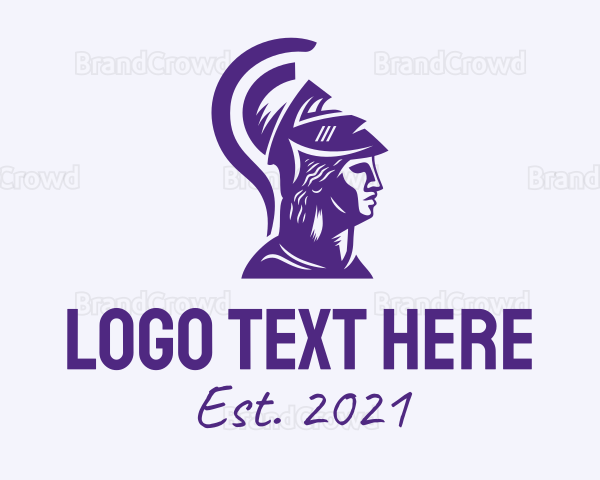 Violet Greece Warrior Logo