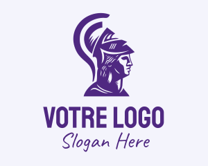 Violet Greece Warrior  Logo